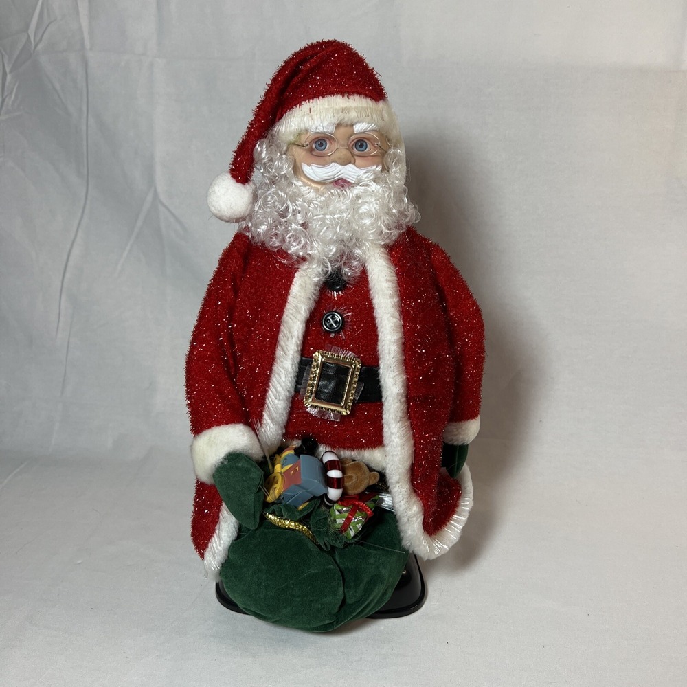 Vtg Fiber Optic Musical Santa Claus Christmas Holiday